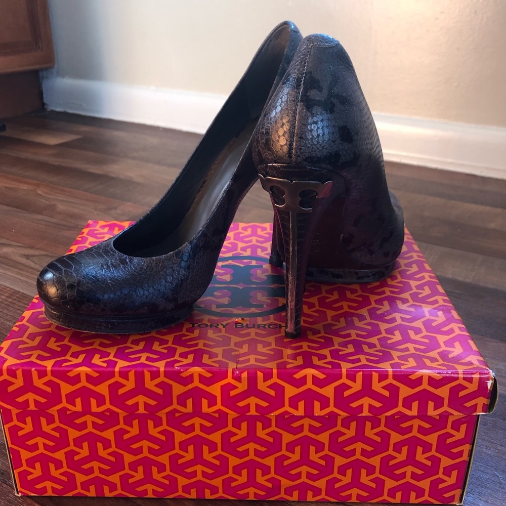 Tory Burch Jude Snake Print heels